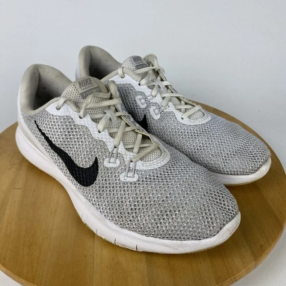Nike Flex Trainer Womens Size 11 White Shoes Sneakers‎ Running 898479-100